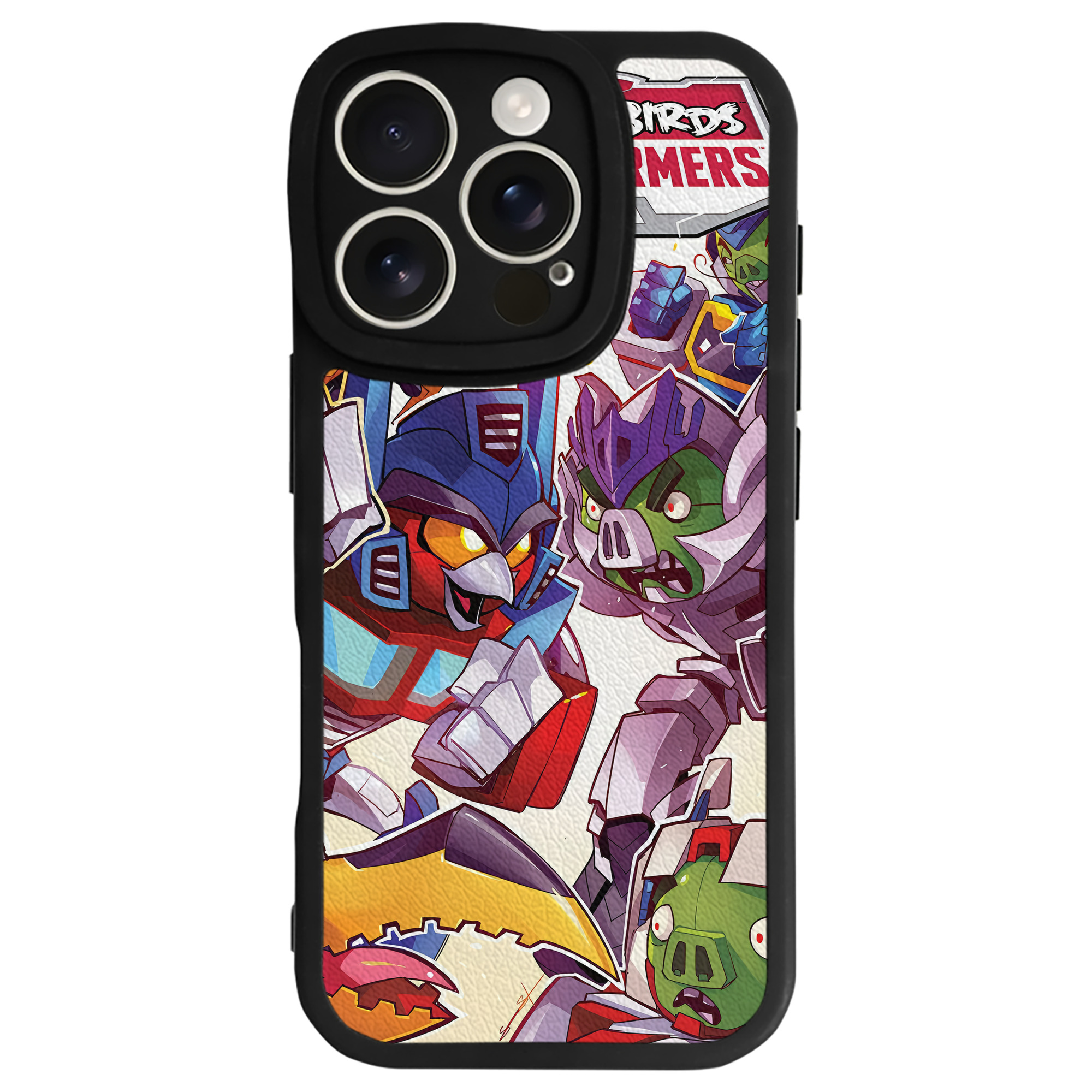 （画像用） Angry Birds アングリーバード 【iPhone 16シリーズ対応】シリコンスマホケース（レザー調） 材質：シリコン